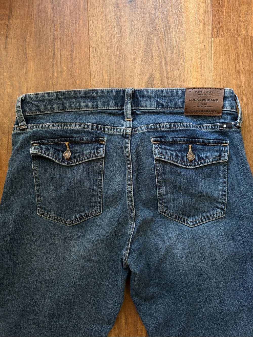 Lucky Brand Sweet Crop Straight Jeans Mid Rise Medium Wash Stretch Denim Casual - Picture 6 of 10